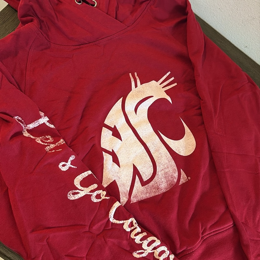 NWT [camp david] Washington State Cougars NCAA Hooded Sweatshirt Women’s Small - Picture 4 of 9